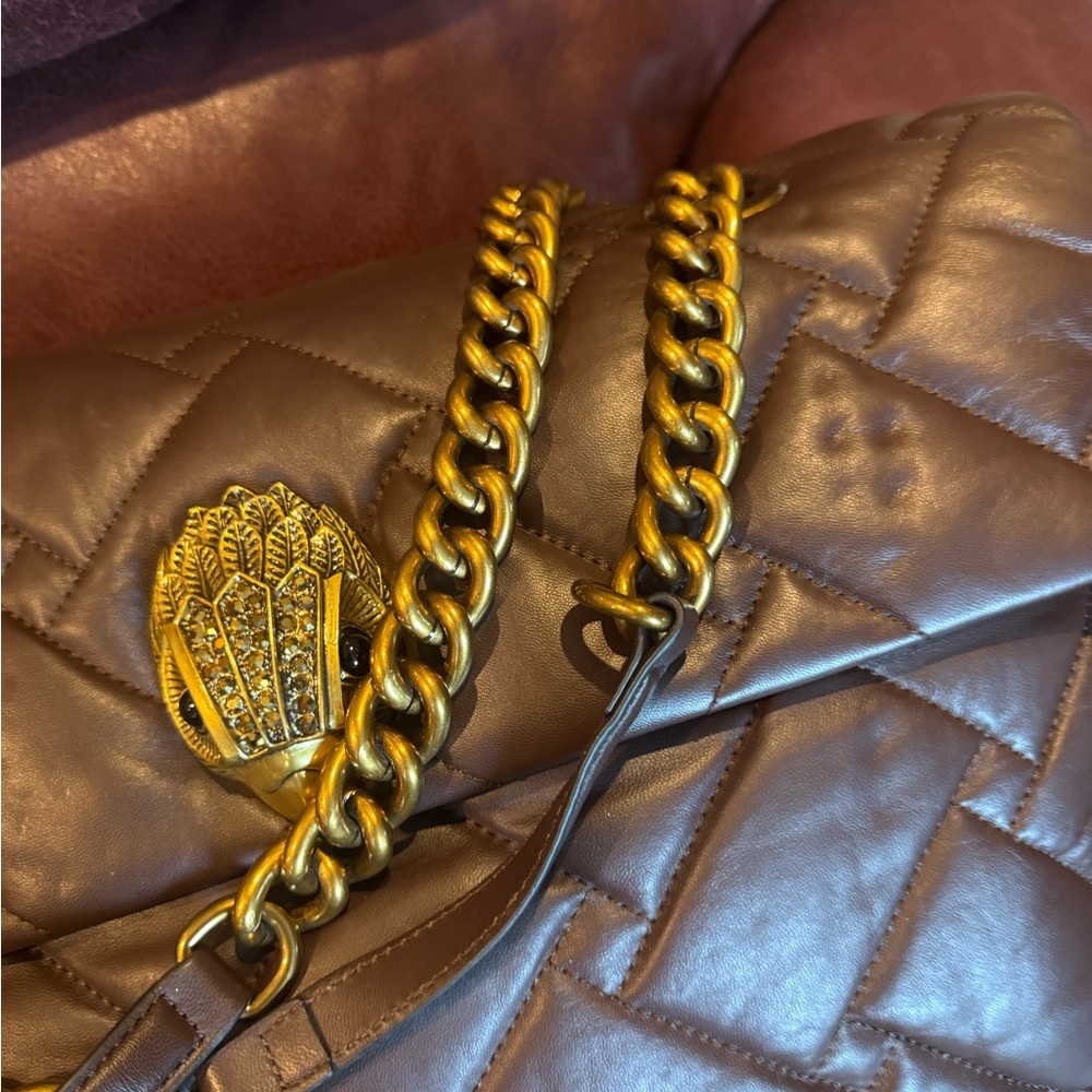 Kurt Geiger Chocolate Quilted Shoulder Bag - Picture 5 of 8